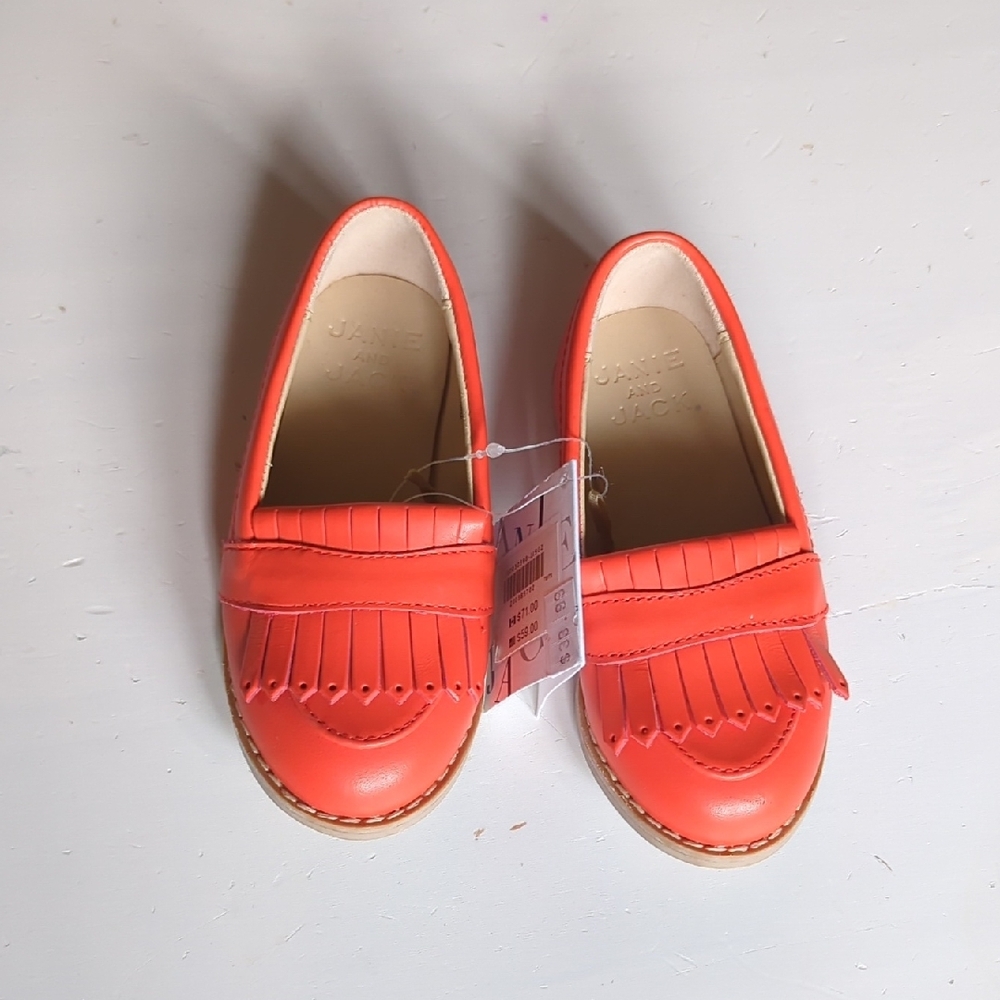 New Janie and Jack Toddler Orange Loafers 7